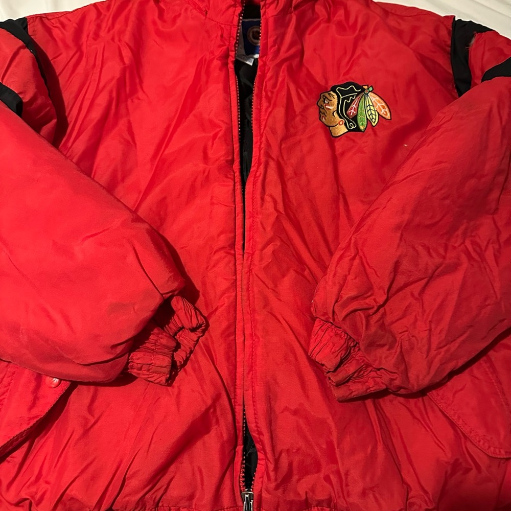 Vintage Logo 7 Chicago Blackhawks Jacket (xl)